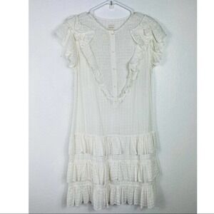 LA VIE Drapey Check Ruffle Dress size XS